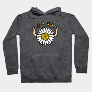 Rock And Roll Daisy Flower Hoodie